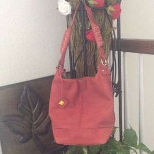 Donald J Pliner Apricot Bucket Shoulder Bag Med